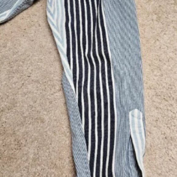 Vintage Banana Republic Safari & Travel Blue Multi Striped Button Down Shirt XL - Picture 7 of 8